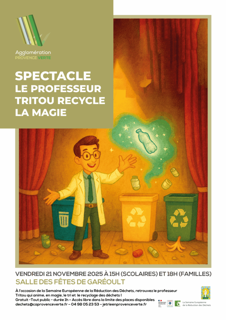 Lire la suite à propos de l’article Spectacle de magie – Le Professeur Tritou recycle la magie